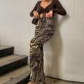 FreestyleCrown Womens Wide Leg Flare Joggers
