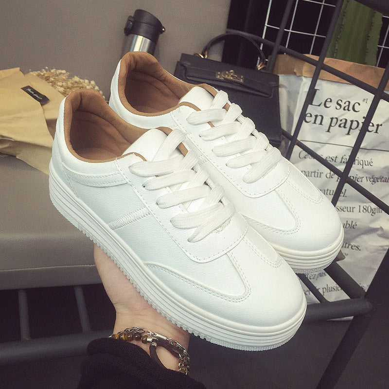 FreestyleCrown Women's White Leather Sneakers