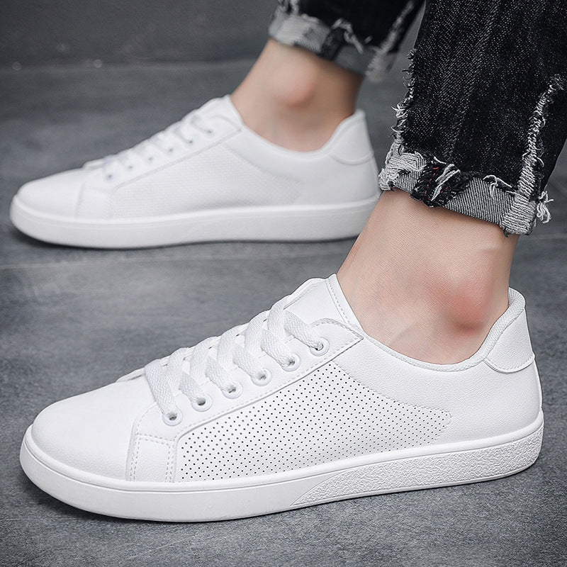 FreestyleCrown Men's White Leather Sneakers