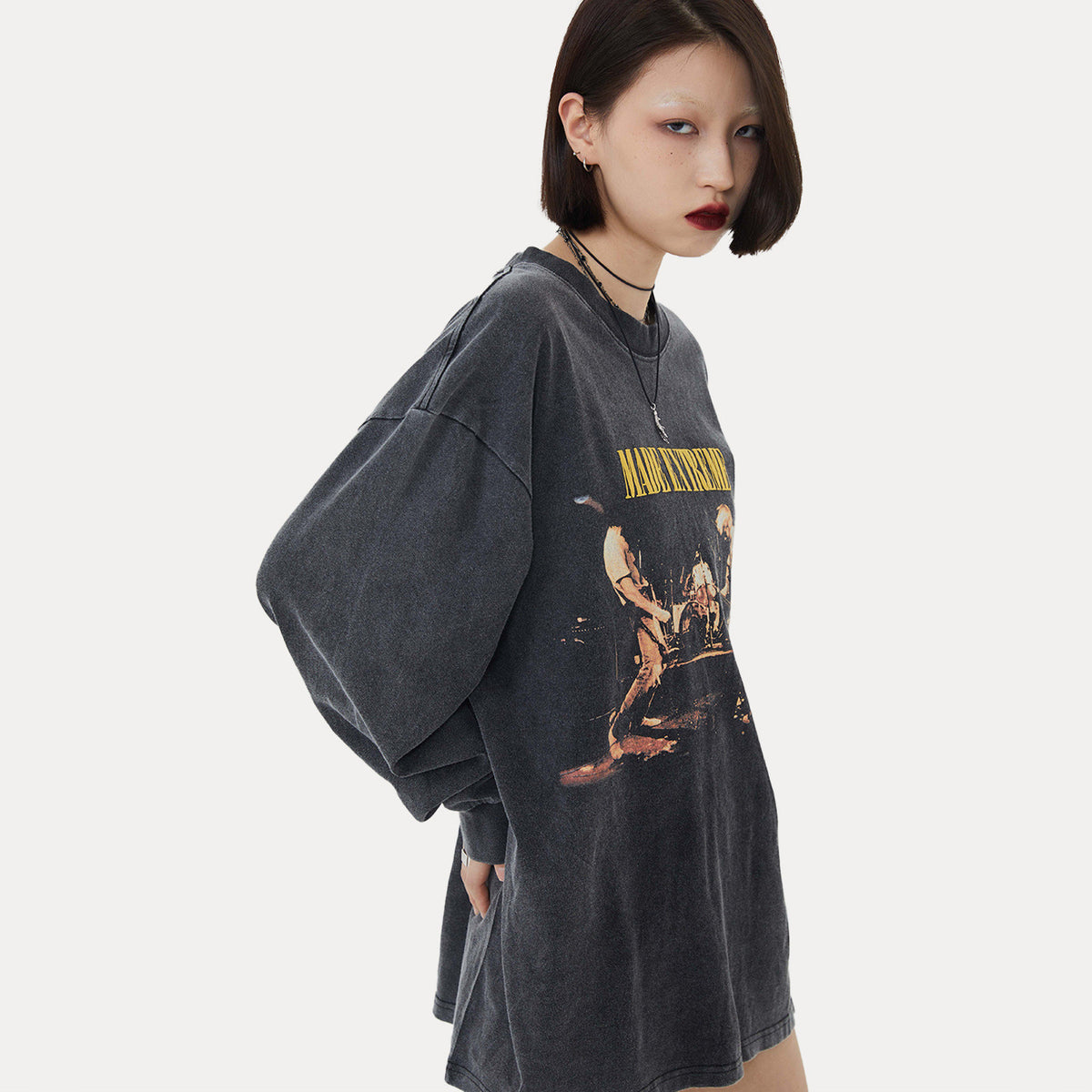 FreestyleCrown Vintage Rock Band Long Sleeve Tee