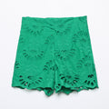 FreestyleCrown Womens Embroidered Shorts