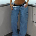 FreestyleCrown Womens High Waist Baggy Cargo Pants