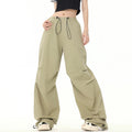 FreestyleCrown Womens Wide Leg Paper Bag Pants