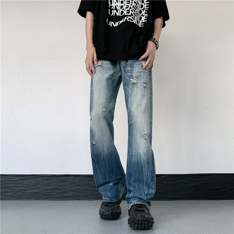 FreestyleCrown Mens High Street Straight Jeans