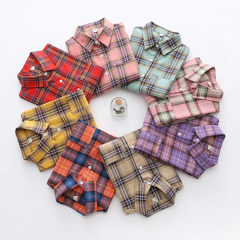 FreestyleCrown Womens Designer Flannel Blouse