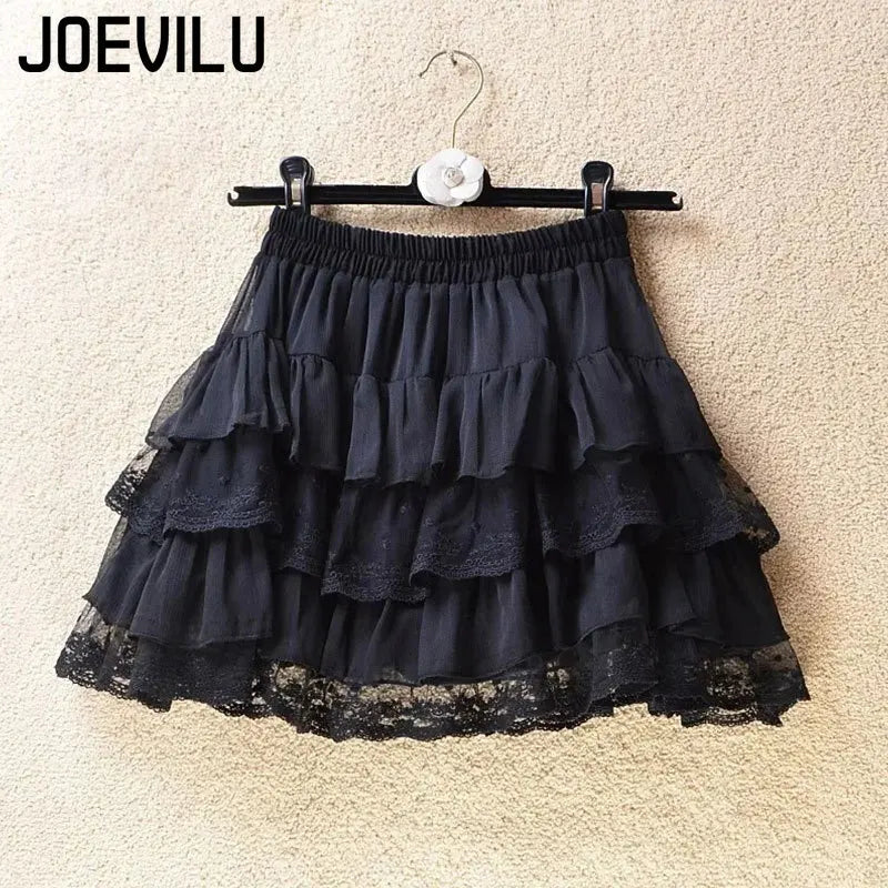 FreestyleCrown Gothic Lace Tutu Mini Skirt