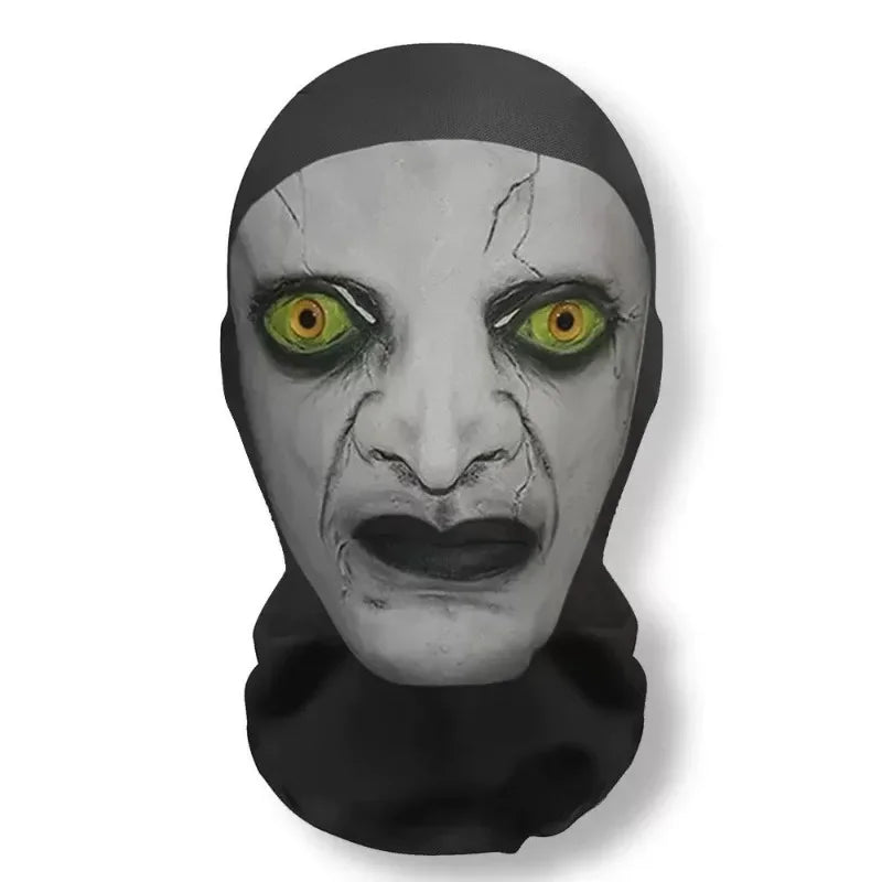 FreestyleCrown Halloween Cosplay Headwear Fashion Hip Hop Hood Hat Headgear 3D Full Face Mask Elastic Mesh Ghost Face Mask for Horror Party