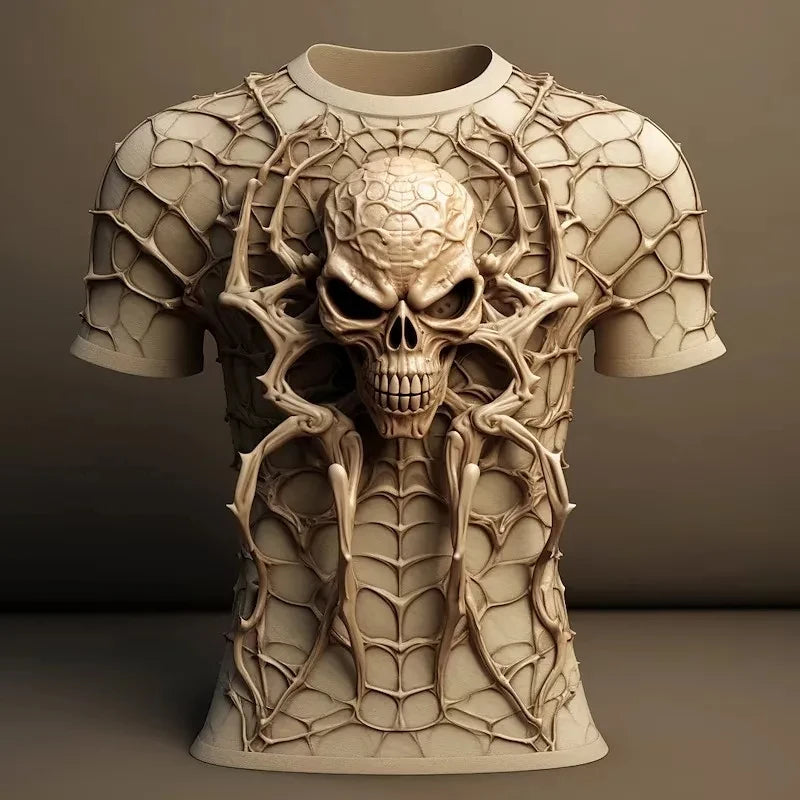 FreestyleCrown Spider Skull 3D Horror Tee
