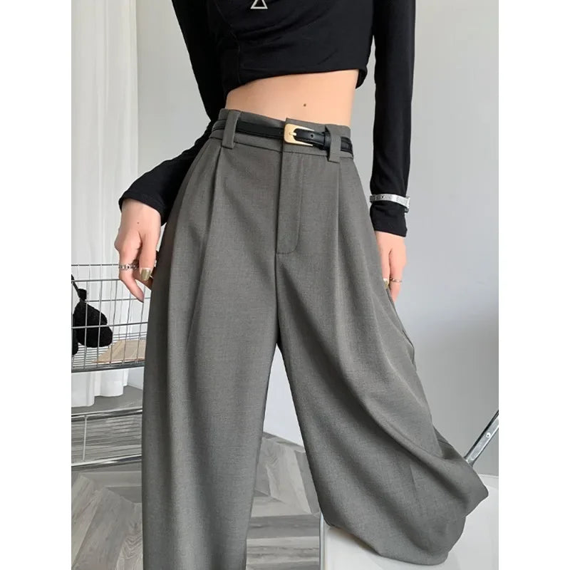 FreestyleCrown Womens Elegant Wide Leg Suit Pants