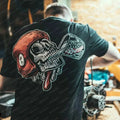 FreestyleCrown Biker Skull Beer Graphic Tee