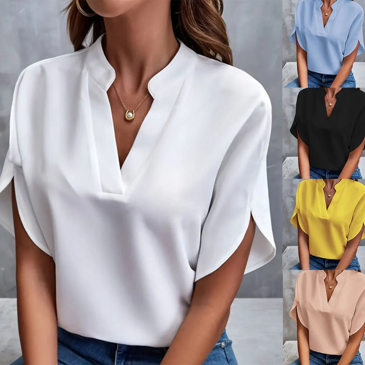 FreestyleCrown Women's V-Neck Blouse