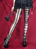 FreestyleCrown Gothic Striped Asymmetric Tights