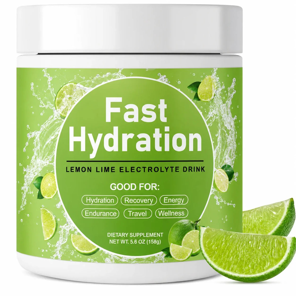 FreestyleCrown Watermelon Electrolyte Drink Powder with Sodium Potassium Magnesium Calcium Vitamin C B12 30 Servings Daily Hydration Support