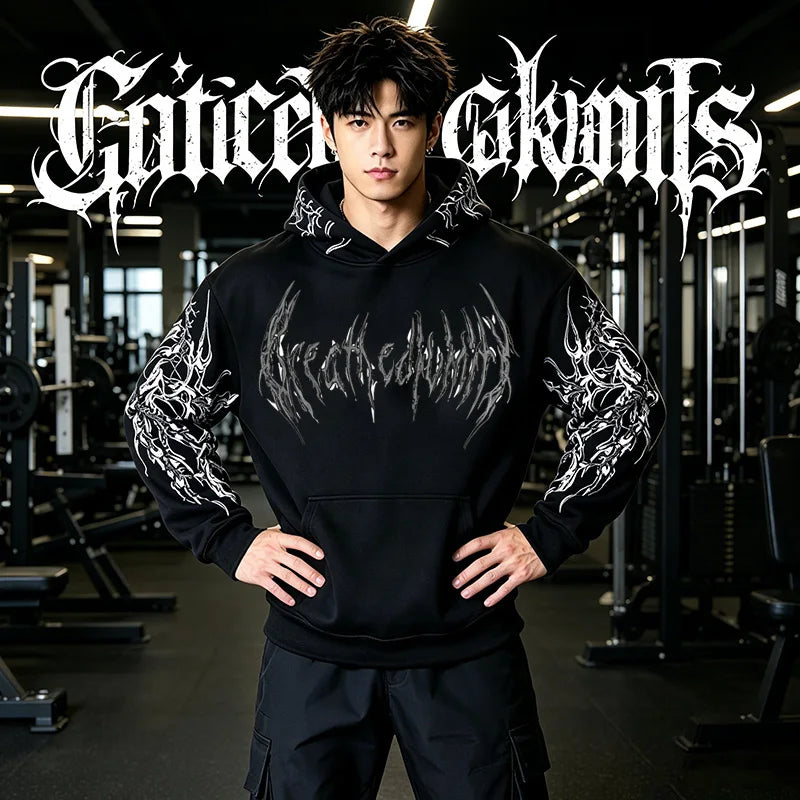 FreestyleCrown Gothic Skull Thorn Hoodie