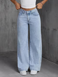 FreestyleCrown Womens Light Blue Wide Leg Jeans
