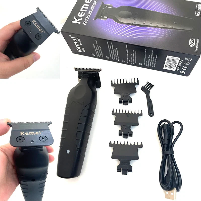 FreestyleCrown Kemei KM-2299 Professional Hair Clipper 1200mAh Electric Hair Clippers USB Rechargeable Hair Trimmers Hair Cutting Machine