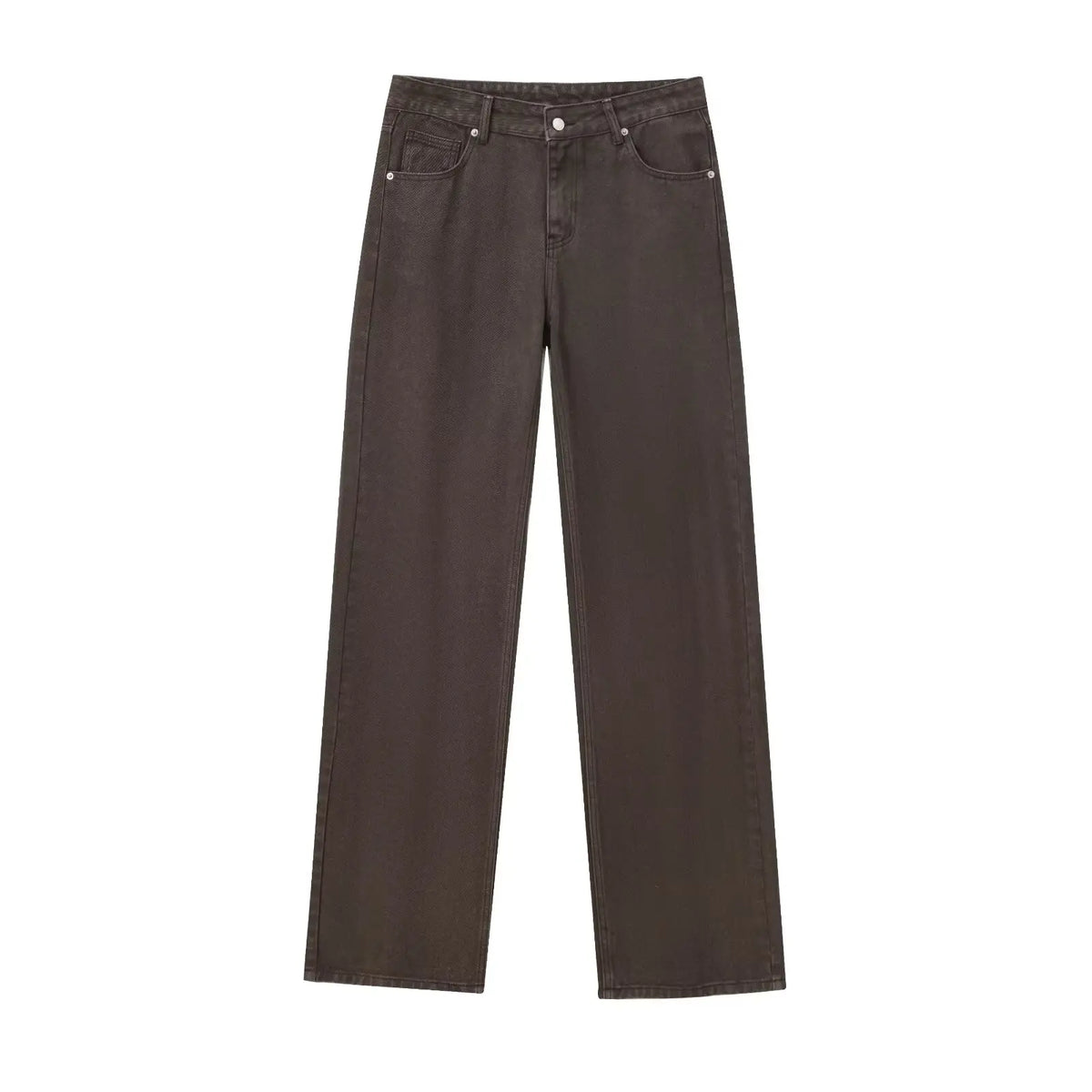 FreestyleCrown Womens Brown Washed Mom Jeans