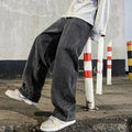 FreestyleCrown Mens Korean Loose Streetwear Jeans