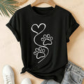 FreestyleCrown Womens Dog Paw Heart Tee