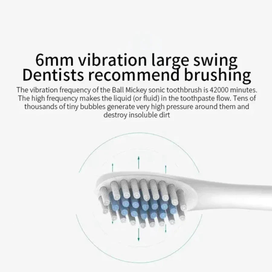 FreestyleCrown Electric Ultrasonic Toothbrush Six Speed Mode Home Soft Hair USB Charging Waterproof Adult Tooth Cleaner Automatic Couple Set-
