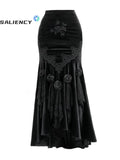 FreestyleCrown Gothic Velvet Fishtail Skirt