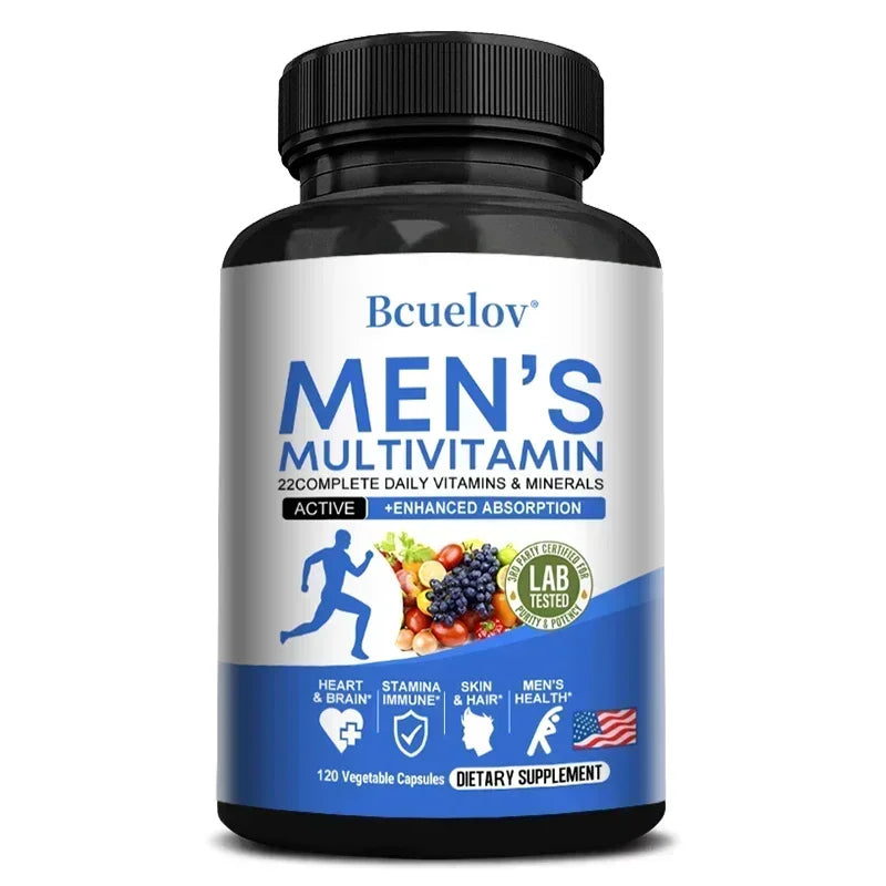 FreestyleCrown Multivitamin for Men - Daily Multivitamin for Energy, Focus & Brain, Men's Health Complex, Non-GMO120 , 120 Vegetarian Capsules
