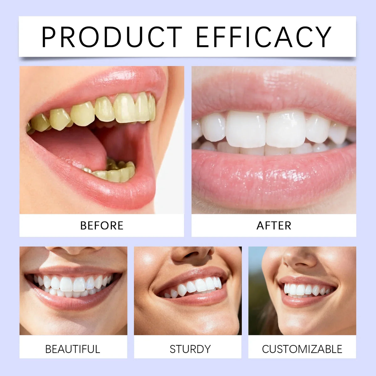 FreestyleCrown Purple Teeth Whitening Strips Improve Dental Yellowing Oral Cleaning Gel Teeth Bright Stain for Lasting Bright Smile