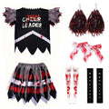 FreestyleCrown Halloween Cosplay Costume  Cheerleaders Digital Printed Dress Suits Horror Performance Party Role Playing Outfits for Girls