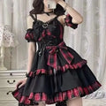 FreestyleCrown Floral Strap Lolita Midi Dress
