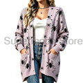 FreestyleCrown Spider Web Print Knit Cardigan