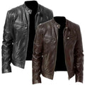 FreestyleCrown Mens Bomber Biker Leather Jacket