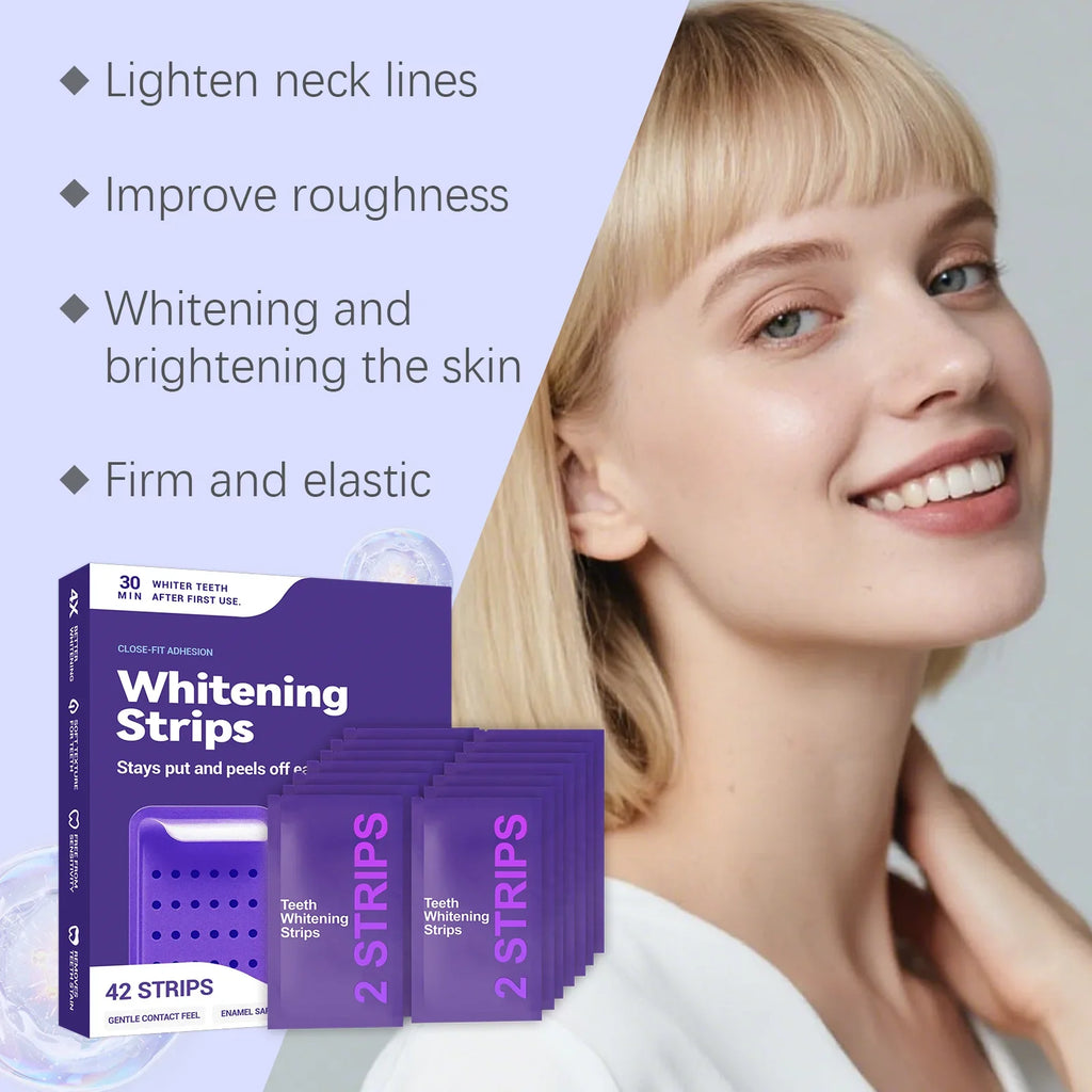 FreestyleCrown Purple Teeth Whitening Strips Improve Dental Yellowing Oral Cleaning Gel Teeth Bright Stain for Lasting Bright Smile