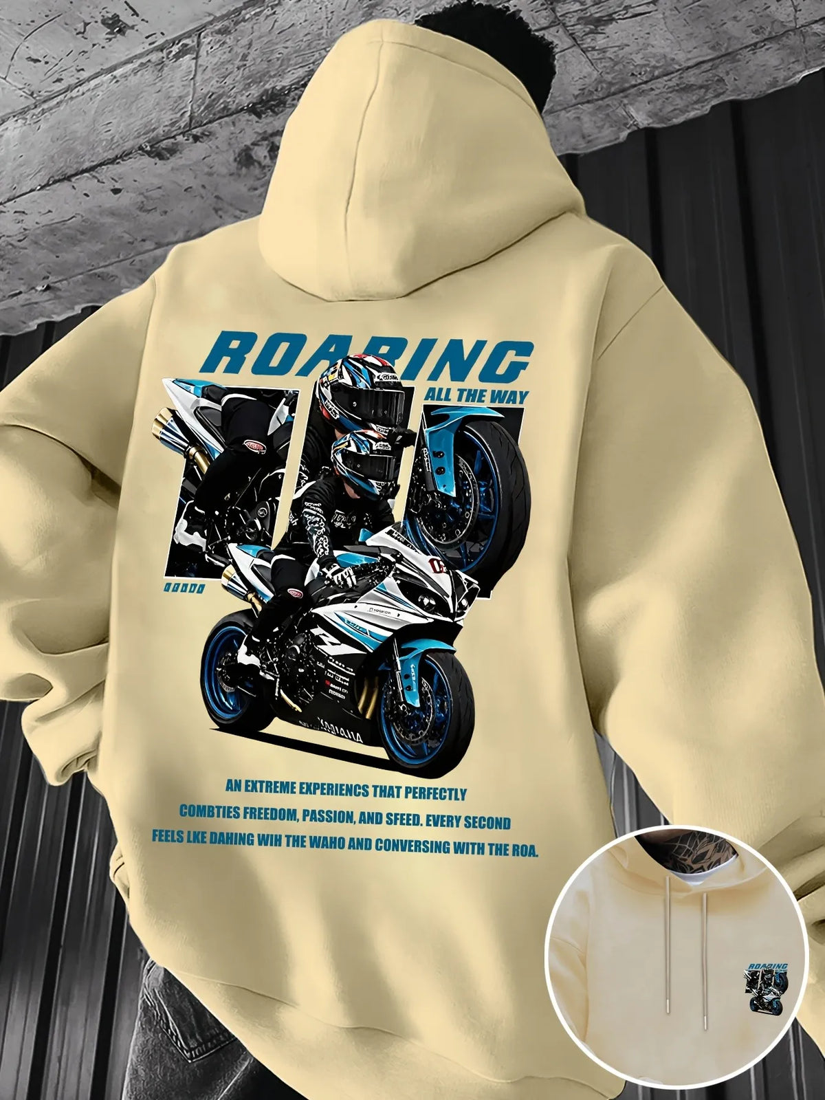 FreestyleCrown 3D Motorcycle Pattern Hoodie
