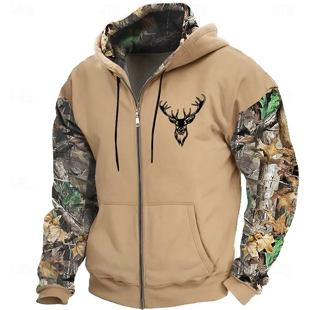 FreestyleCrown Camo Deer Hunting Hoodie
