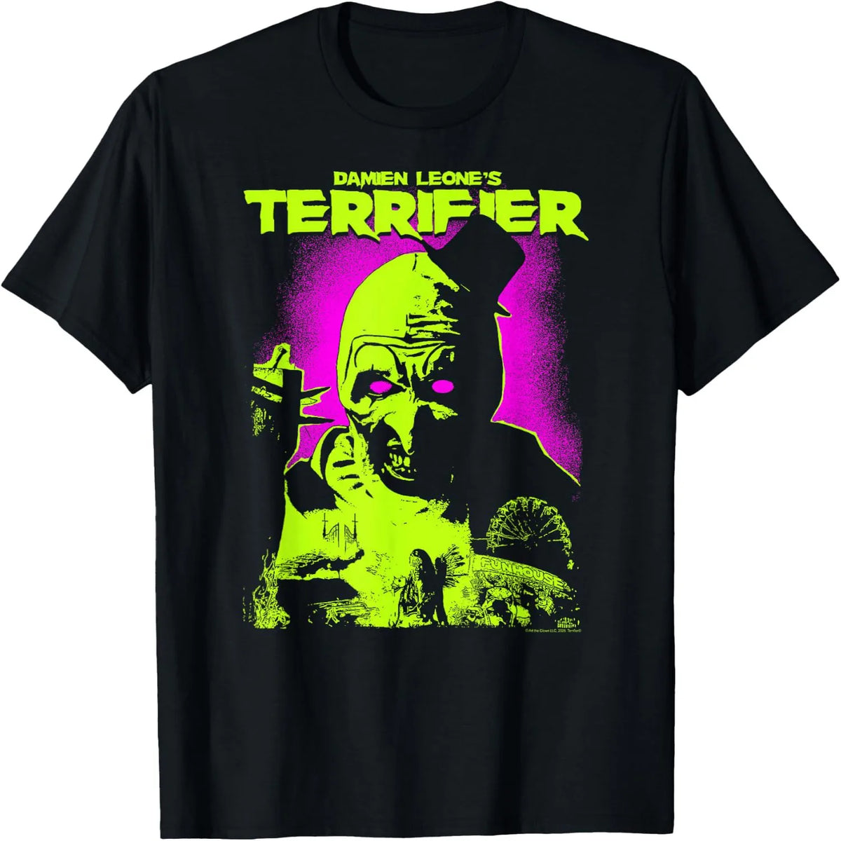 FreestyleCrown Clown Neon Horror Poster Tee