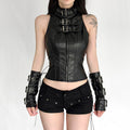 FreestyleCrown PU Leather Gothic Vest Top