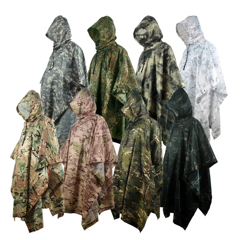 FreestyleCrown Camo Folding Hiking Poncho