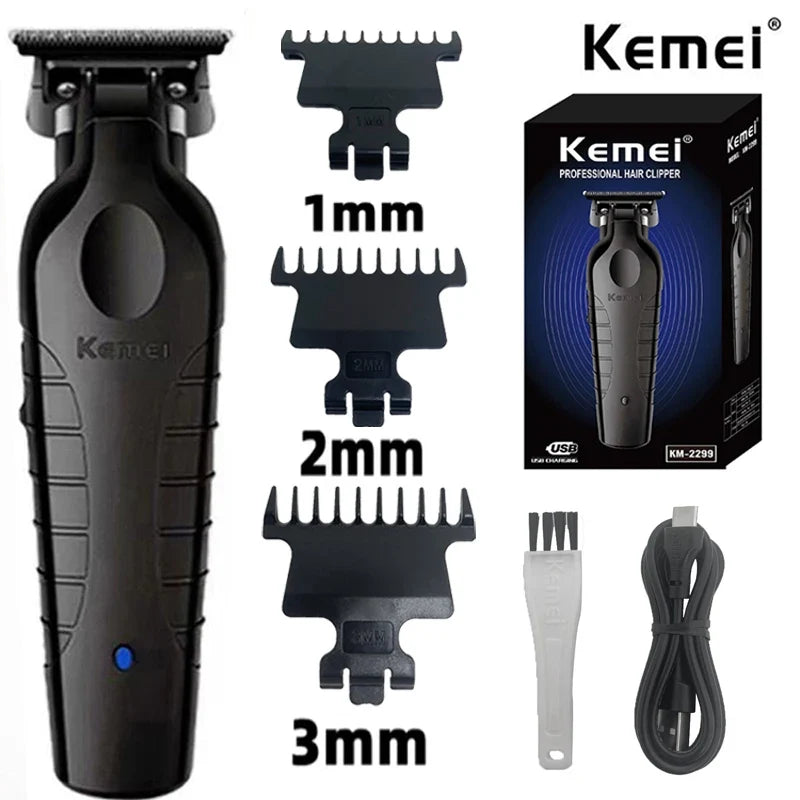 FreestyleCrown Kemei KM-2299 Professional Hair Clipper 1200mAh Electric Hair Clippers USB Rechargeable Hair Trimmers Hair Cutting Machine