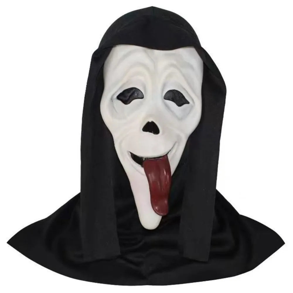 FreestyleCrown Halloween Cosplay Screaming Horror Props Mask, Breathable Skeleton Mask Horror Party Halloween Role-Playing Props