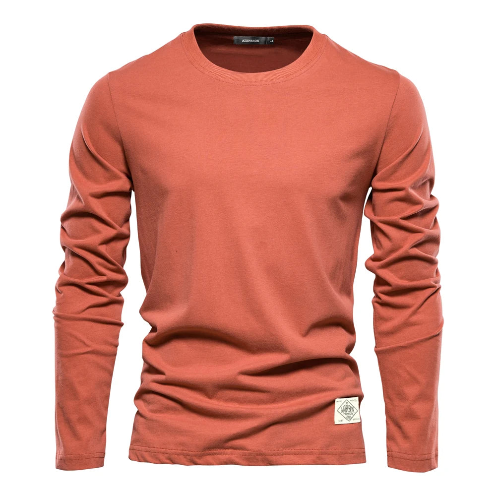 FreestyleCrown Mens 100% Cotton Long Sleeve Tee