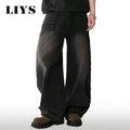 FreestyleCrown Mens Four Season Straight Baggy Jeans