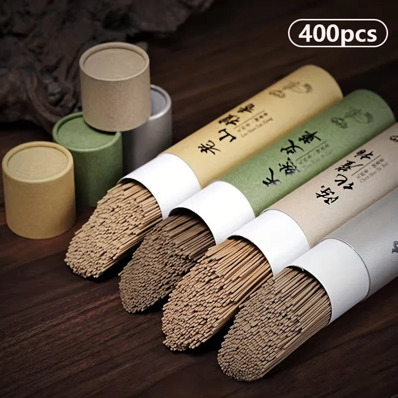 FreestyleCrown Sandalwood Incense Sticks - 400Pcs Natural Blessing Ceremony Sticks