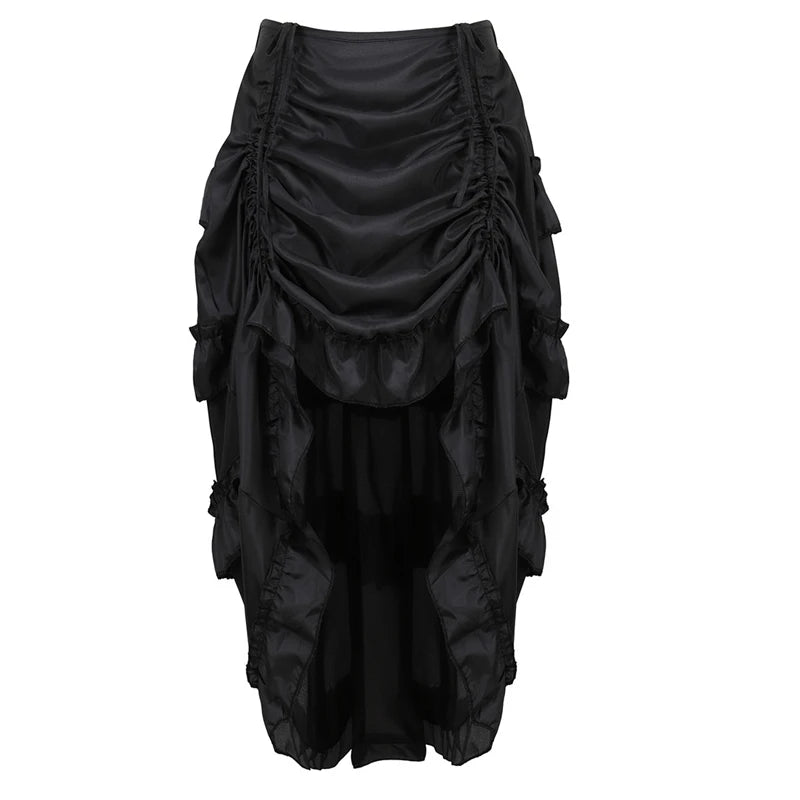 FreestyleCrown Steampunk High Low Maxi Skirt