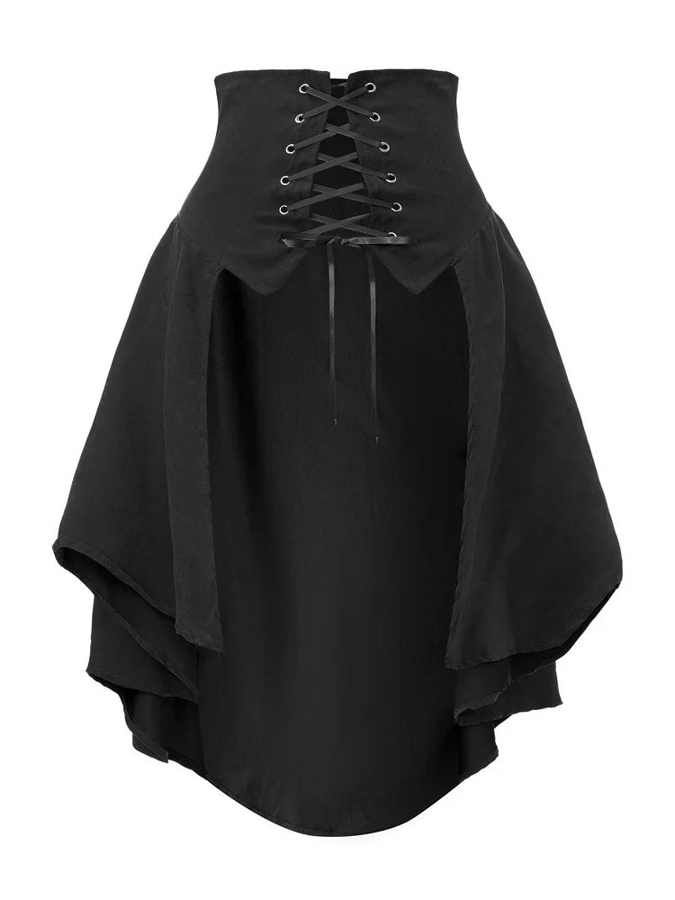 FreestyleCrown Punk Swallow Tail Corset Skirt