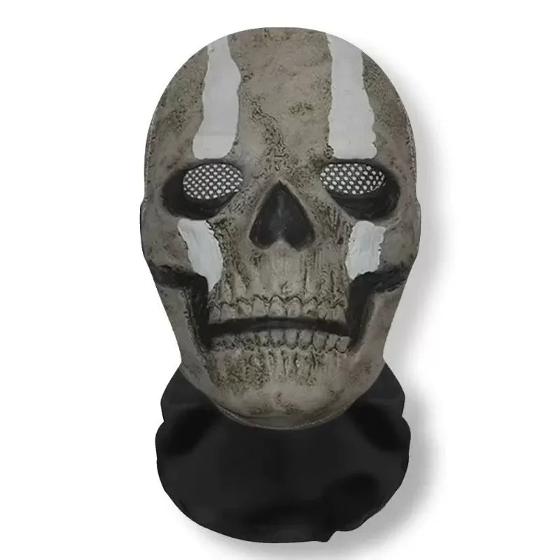 FreestyleCrown Halloween Cosplay Headwear Fashion Hip Hop Hood Hat Headgear 3D Full Face Mask Elastic Mesh Ghost Face Mask for Horror Party