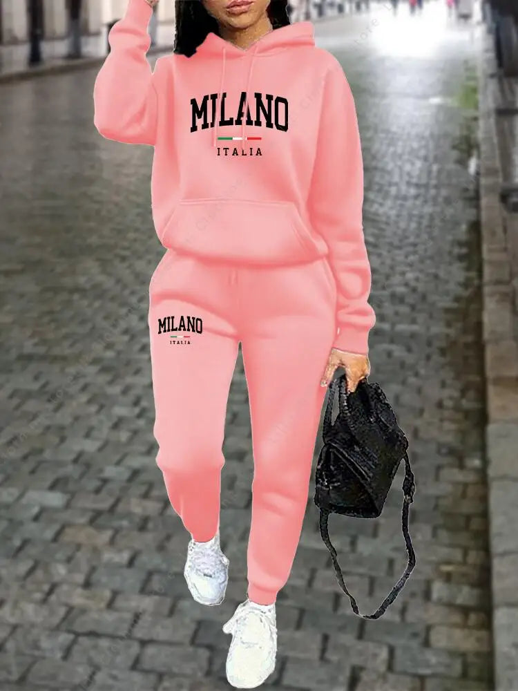 FreestyleCrown Womens MILANO Hoodie Suit 2-Piece