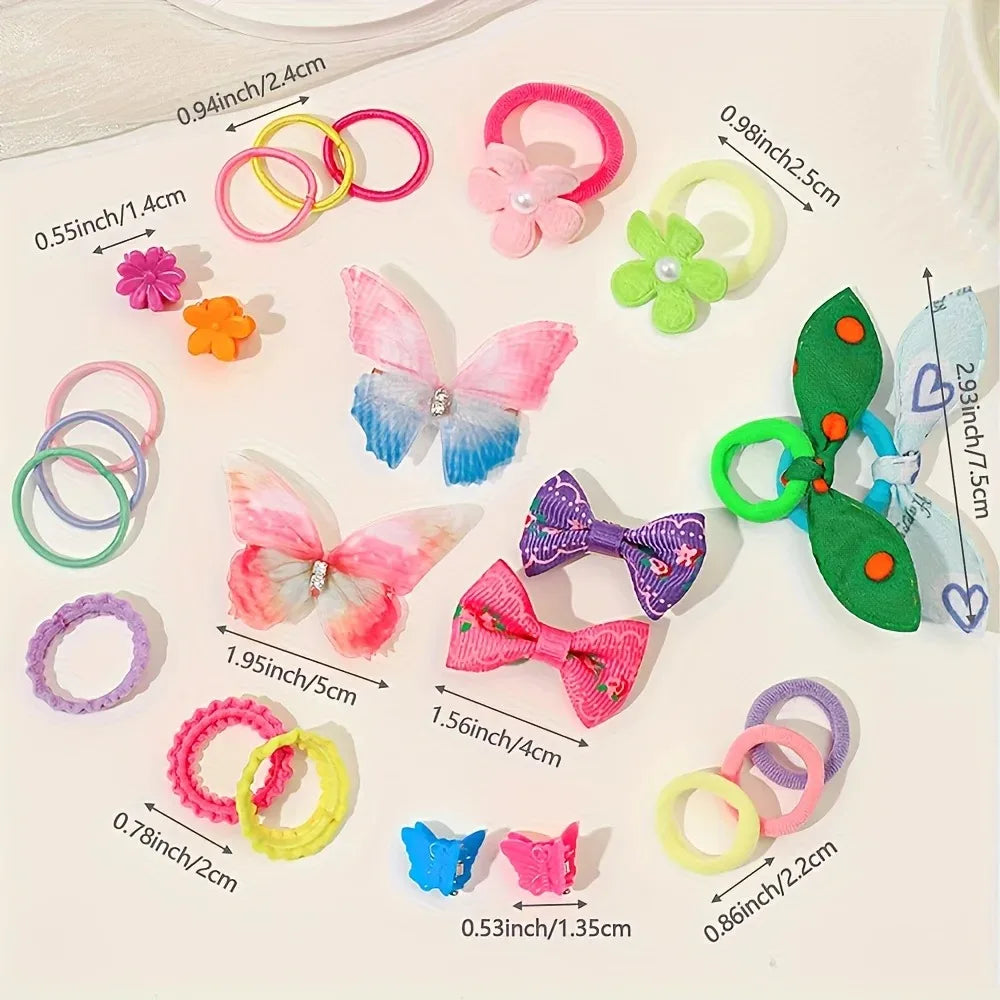 FreestyleCrown 555 Sets of colorful Hair Accessories, Perfect for Girls’ Everyday Outfits and Festive Gatherings.