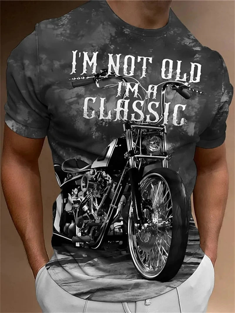 FreestyleCrown 3D Motorcycle Vintage Classics Tee