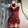 FreestyleCrown Red Y2K Gothic Ball Gown