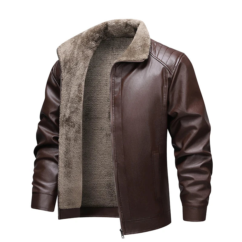 FreestyleCrown Fleece Lined Biker Leather Jacket